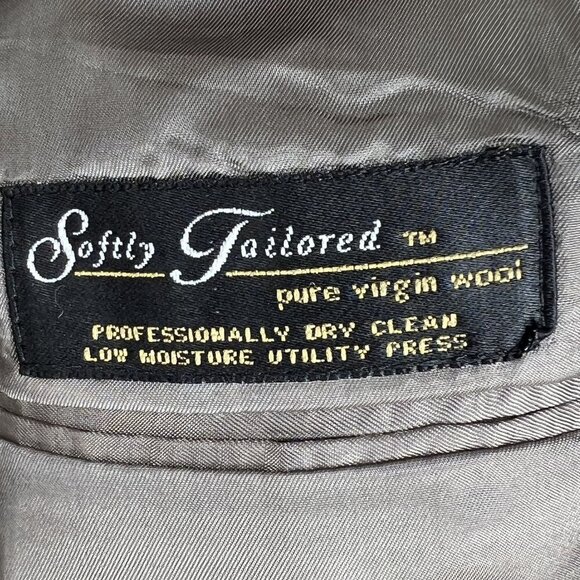 Hart Schaffner & Marx Mens 38S Parisian Wool Blazer USA Made Olive Green Career - Picture 12 of 15